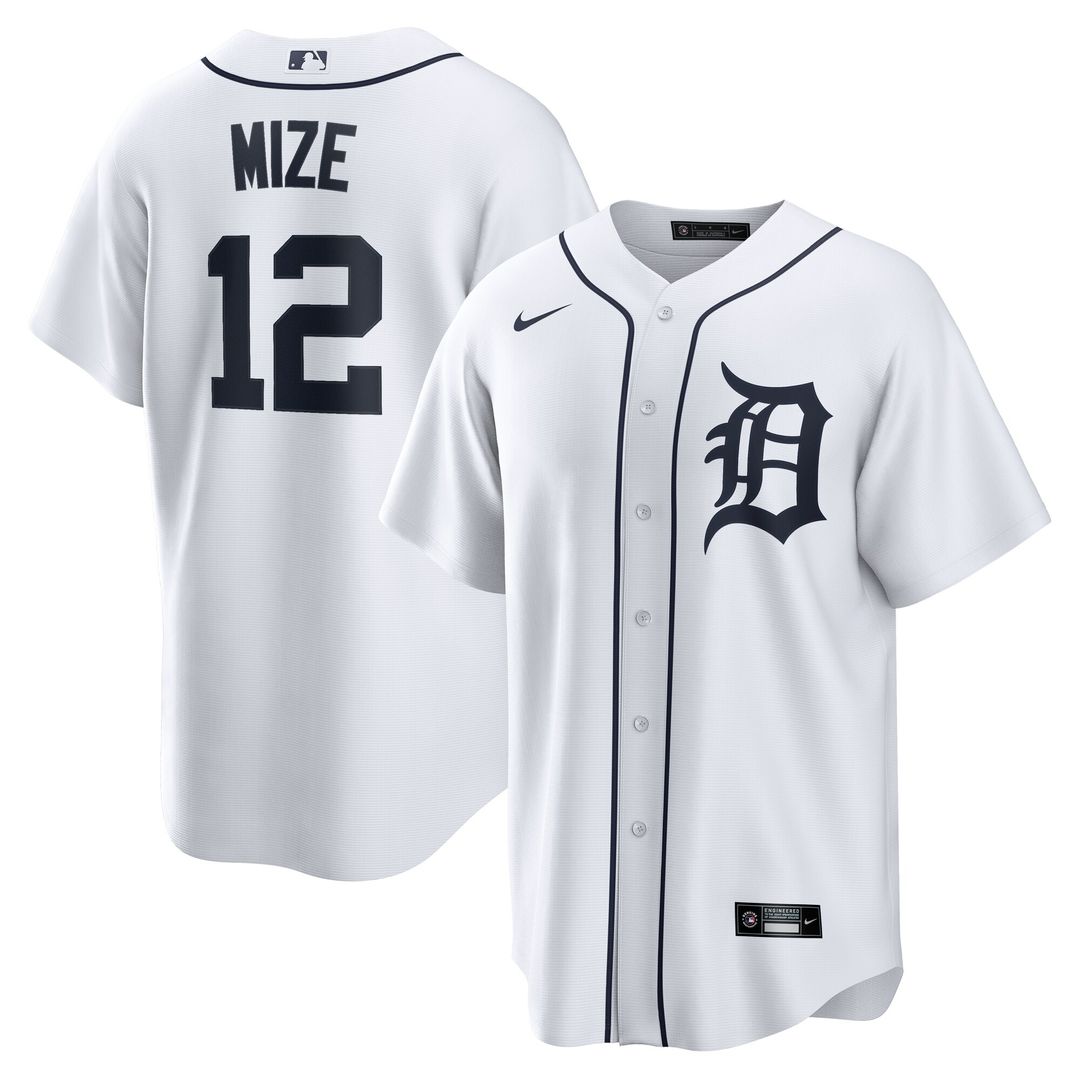Casey Mize Detroit Tigers Nike Home Replica Jersey - White Official MLB Team Apparel Baseball Fan Gear
