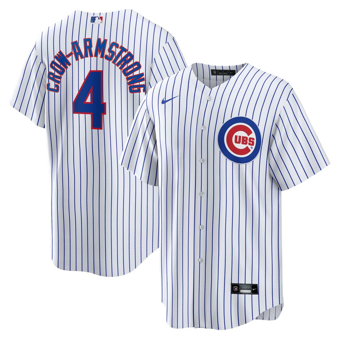 Pete Crow-Armstrong Chicago Cubs Nike Home Replica Jersey - White Official MLB Team Apparel Baseball Fan Gear