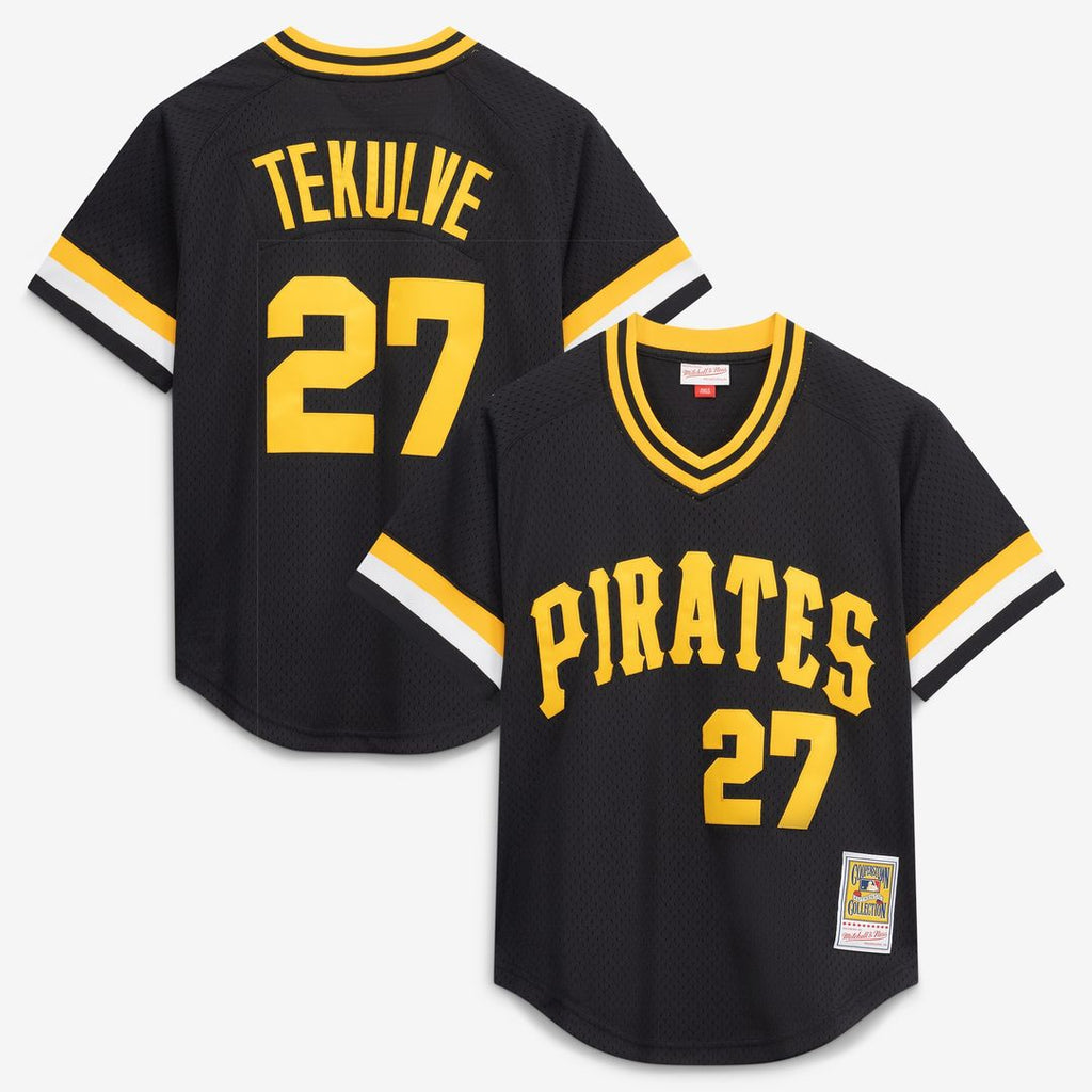 Kent Tekulve Pittsburgh Pirates Mitchell & Ness Authentic Batting Practice Jersey - Black Official MLB Team Apparel Baseball Fan Gear