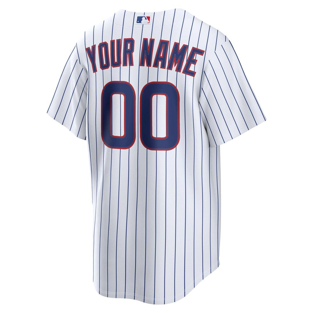 Chicago Cubs Nike Home Replica Custom Jersey - White Official MLB Team Apparel Baseball Fan Gear