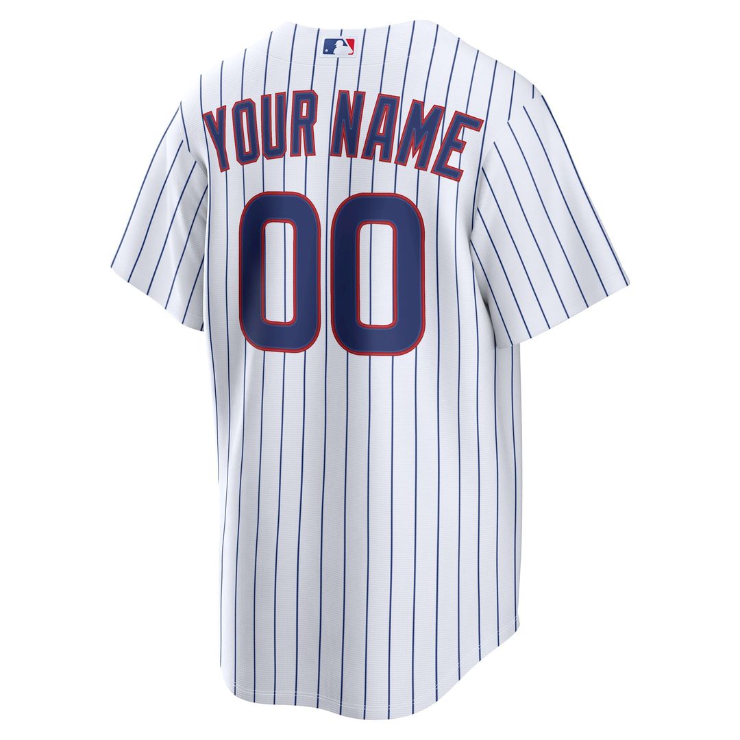 Chicago Cubs Nike Home Replica Custom Jersey - White Official MLB Team Apparel Baseball Fan Gear