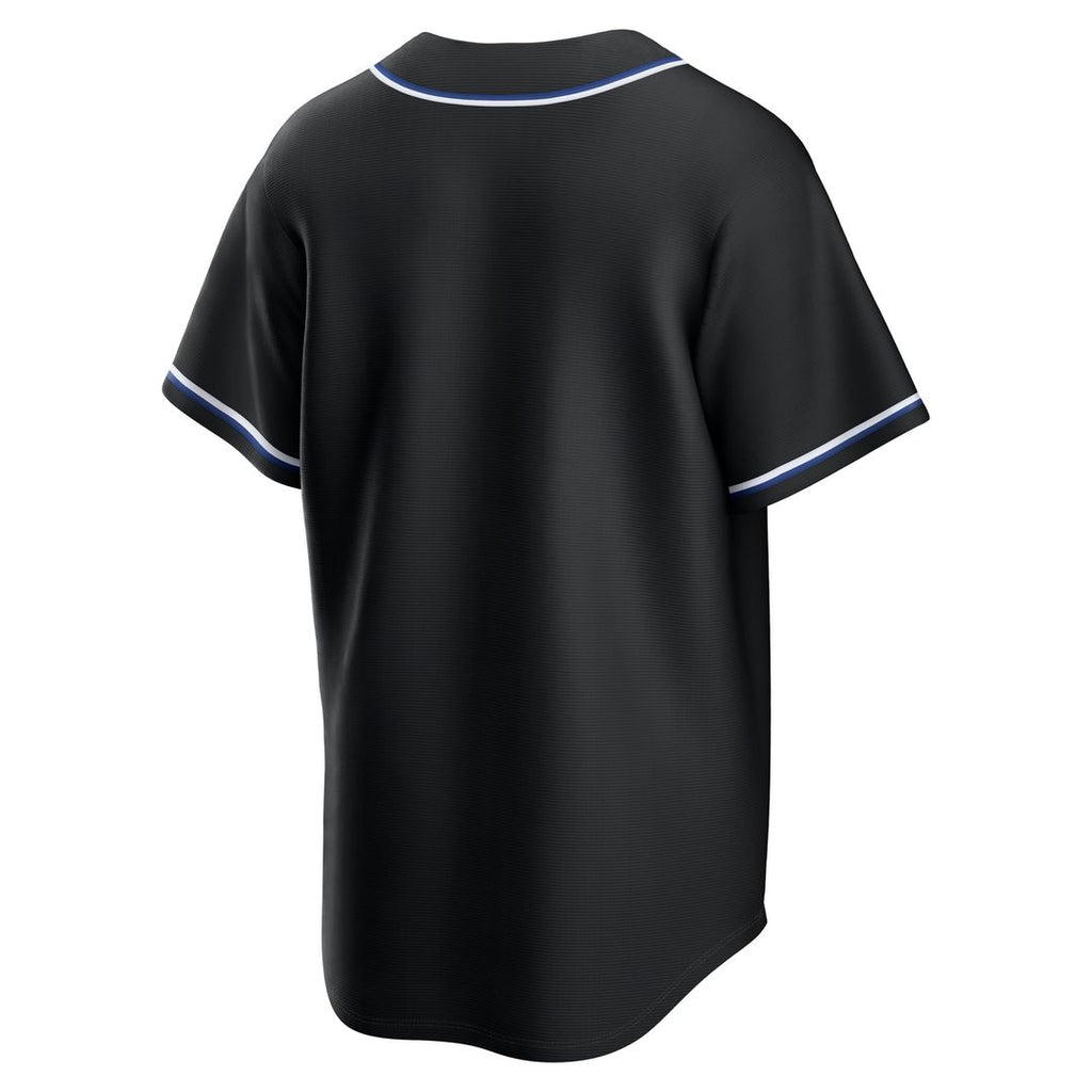 New York Mets Nike Fashion Replica Black Out Jersey Official MLB Team Apparel Baseball Fan Gear
