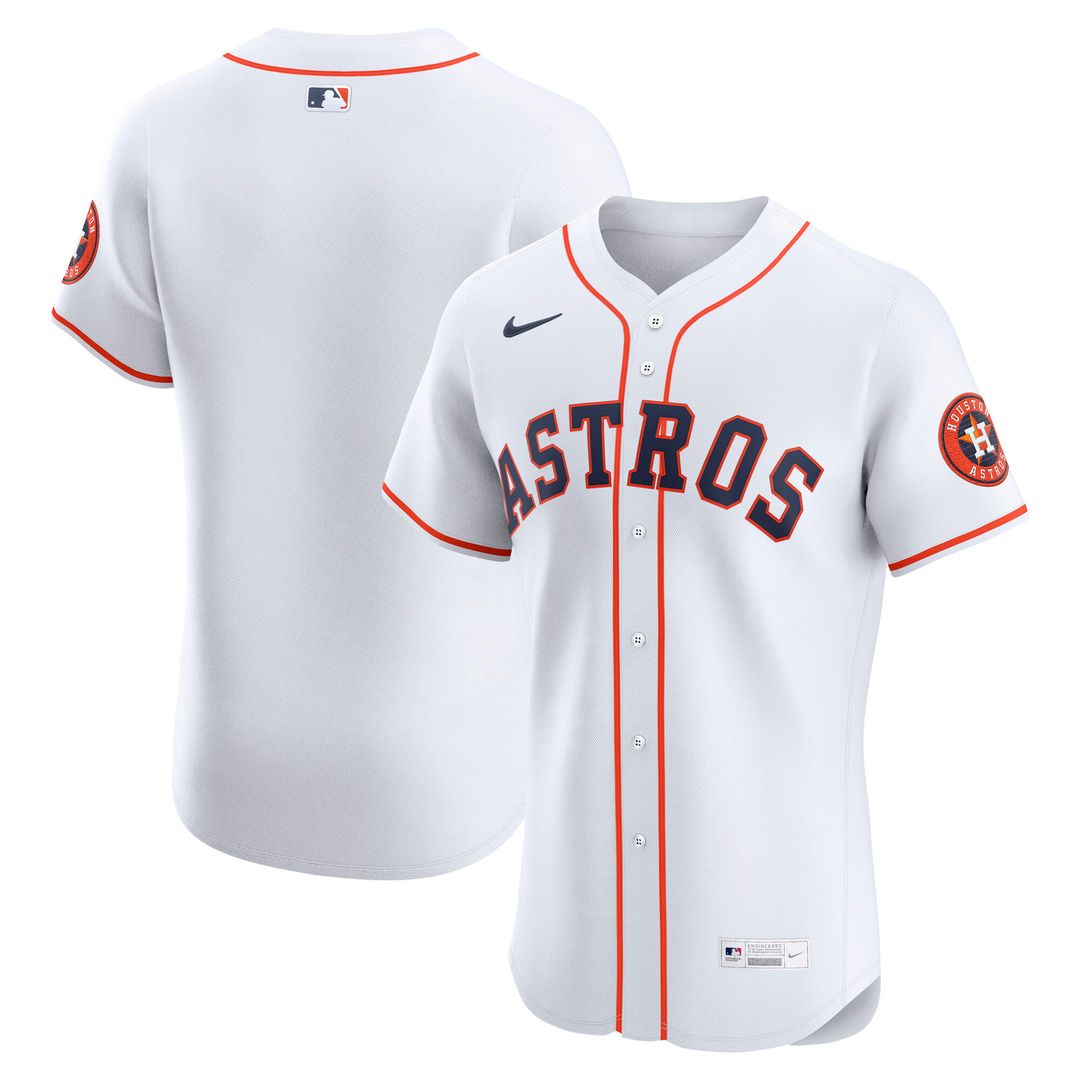 Houston Astros Nike Home Elite Jersey - White Official MLB Team Apparel Baseball Fan Gear
