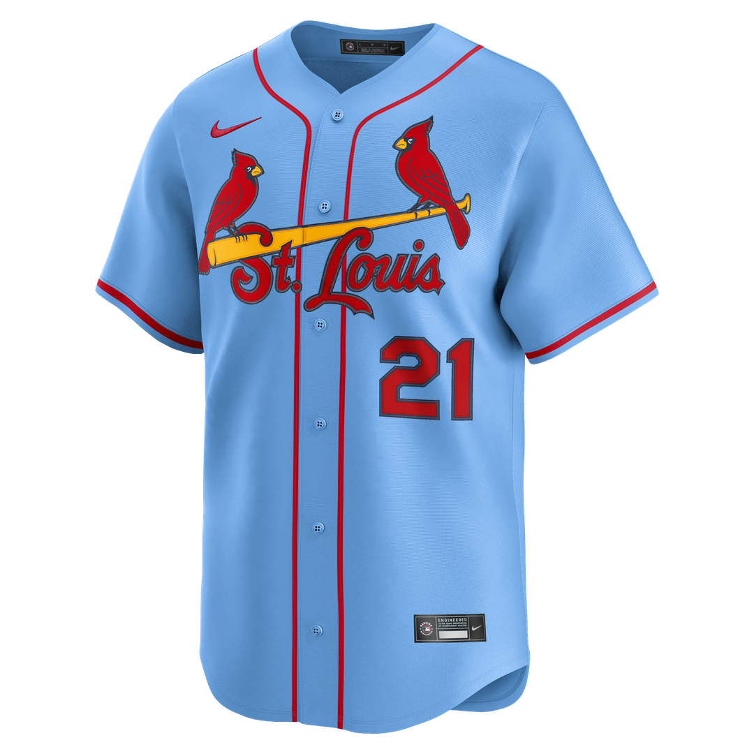 Lars Nootbaar St. Louis Cardinals Nike Alternate Limited Jersey - Light Blue Official MLB Team Apparel Baseball Fan Gear
