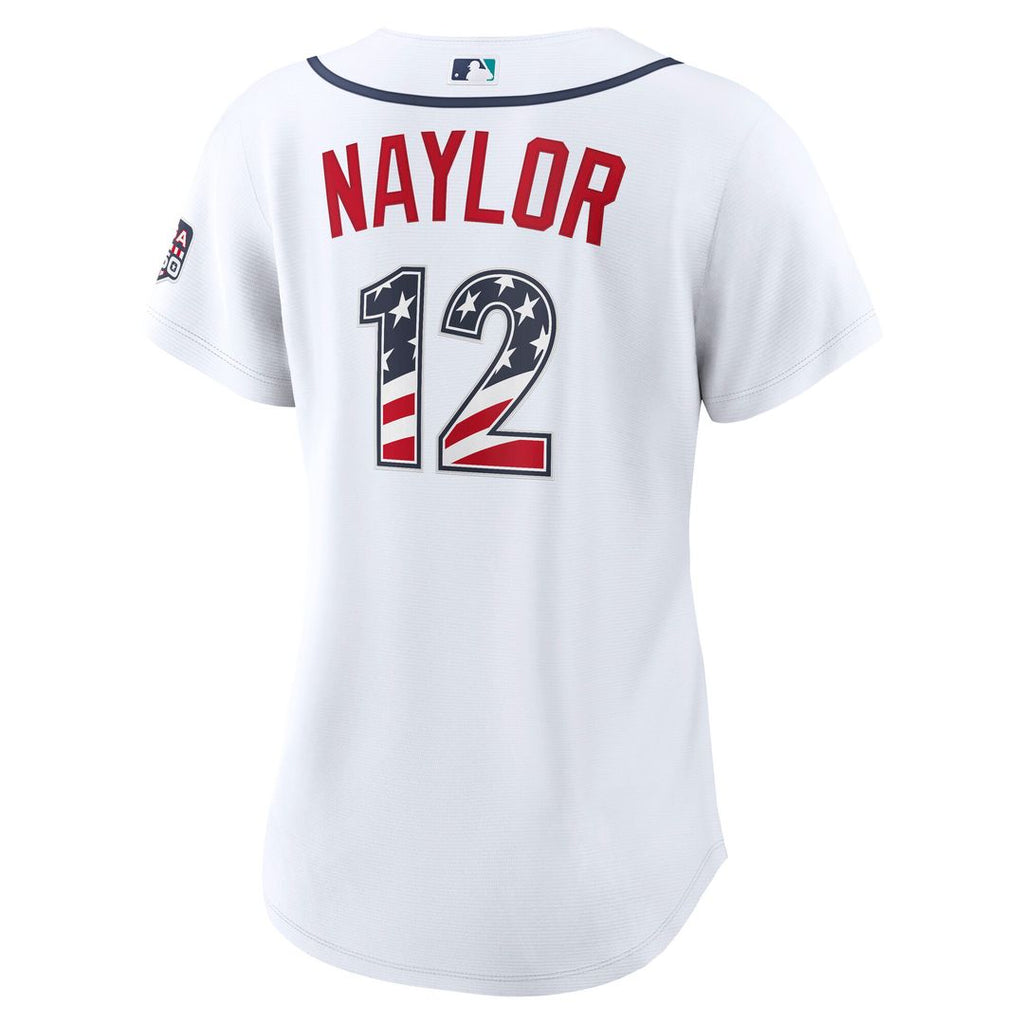 Josh Naylor Seattle Mariners Nike Women's USA 250 Fourth of July Home Stadium Jersey - White Official MLB Team Apparel Baseball Fan Gear