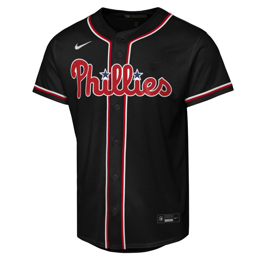 Bryce Harper Philadelphia Phillies Nike Youth Fashion Replica Player Jersey - Black Official MLB Team Apparel Baseball Fan Gear