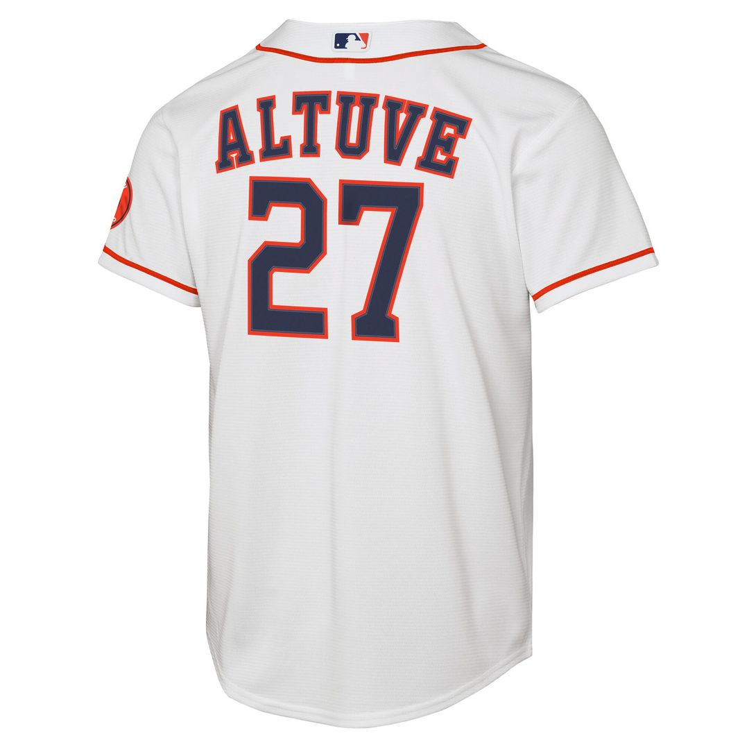 Jose Altuve Houston Astros Nike Youth Home Stadium Jersey - White Official MLB Team Apparel Baseball Fan Gear