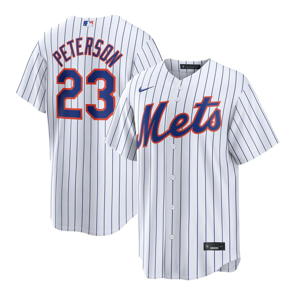 David Peterson New York Mets Nike Home Replica Jersey - White Official MLB Team Apparel Baseball Fan Gear