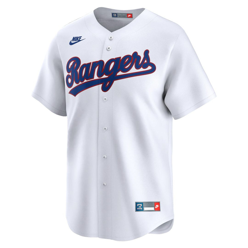 Texas Rangers Nike Cooperstown Collection Limited Jersey - White Official MLB Team Apparel Baseball Fan Gear
