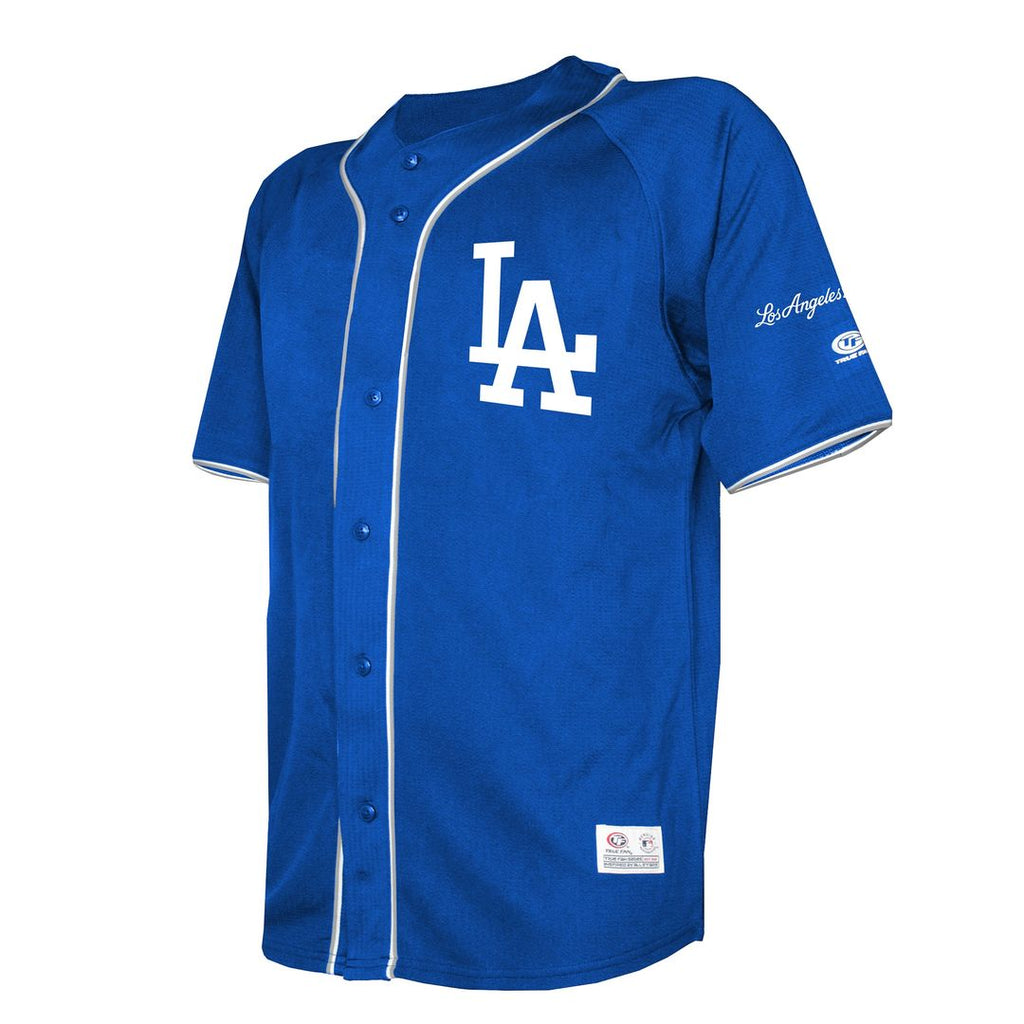 Los Angeles Dodgers Stitches Team Color Full-Button Fashion Jersey - Royal Official MLB Team Apparel Baseball Fan Gear