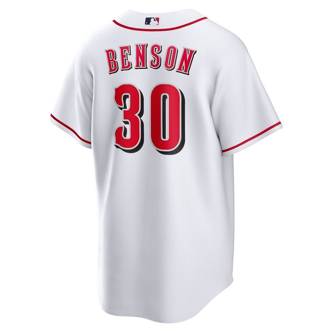 Will Benson Cincinnati Reds Nike Home Replica Jersey - White Official MLB Team Apparel Baseball Fan Gear
