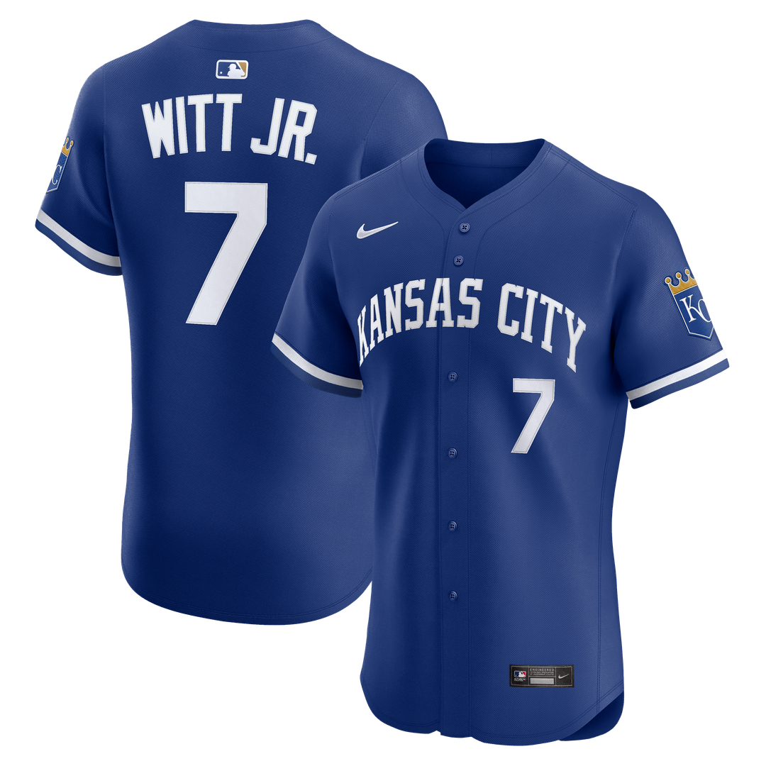 Bobby Witt Jr. Kansas City Royals Nike Alternate 2 Elite Player Jersey - Royal Official MLB Team Apparel Baseball Fan Gear