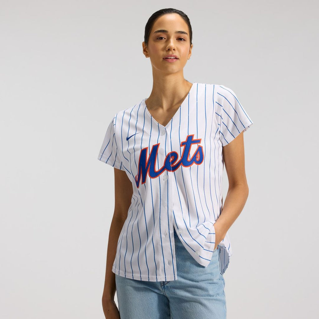 New York Mets Nike Women's Home Replica Team Jersey - White Official MLB Team Apparel Baseball Fan Gear