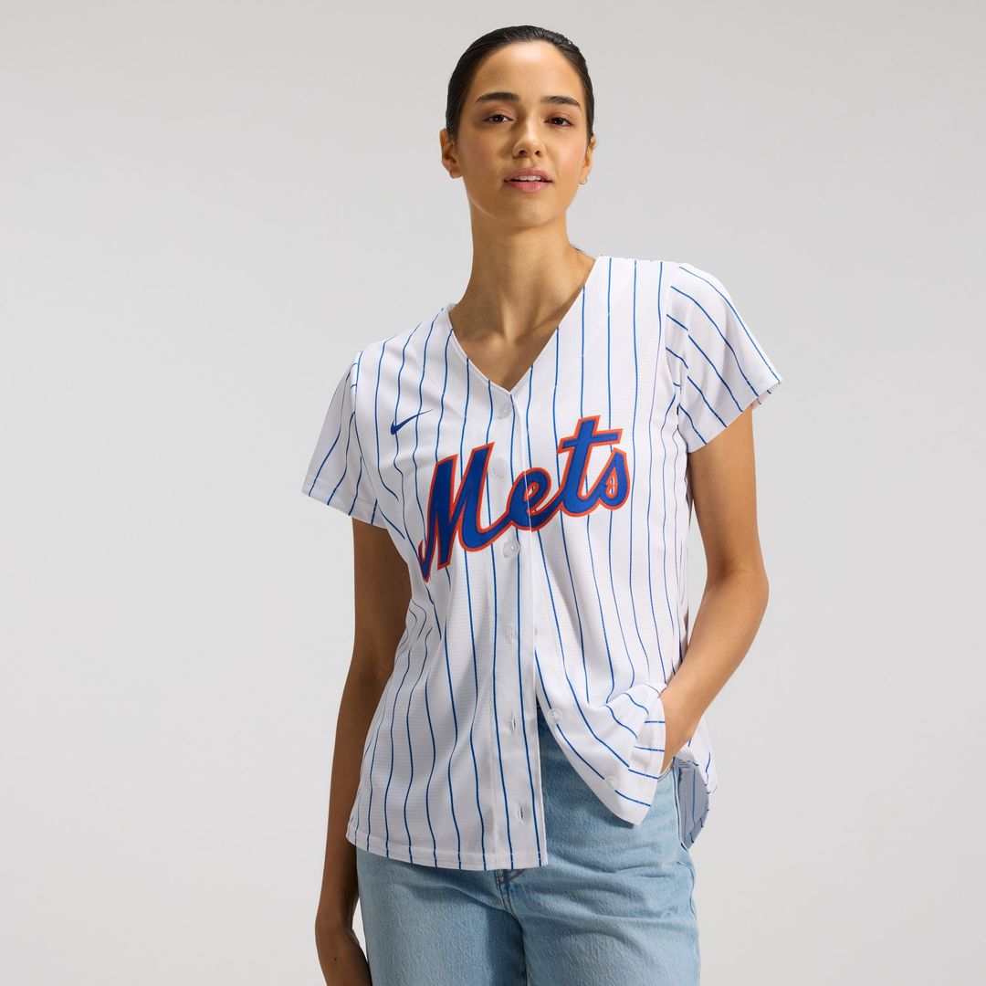 New York Mets Nike Women's Home Replica Team Jersey - White Official MLB Team Apparel Baseball Fan Gear