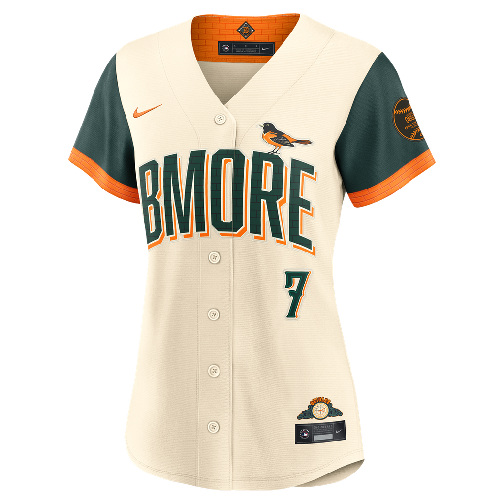 Jackson Holliday Baltimore Orioles Nike Women's 2026 City Connect Stadium Jersey - Cream Official MLB Team Apparel Baseball Fan Gear