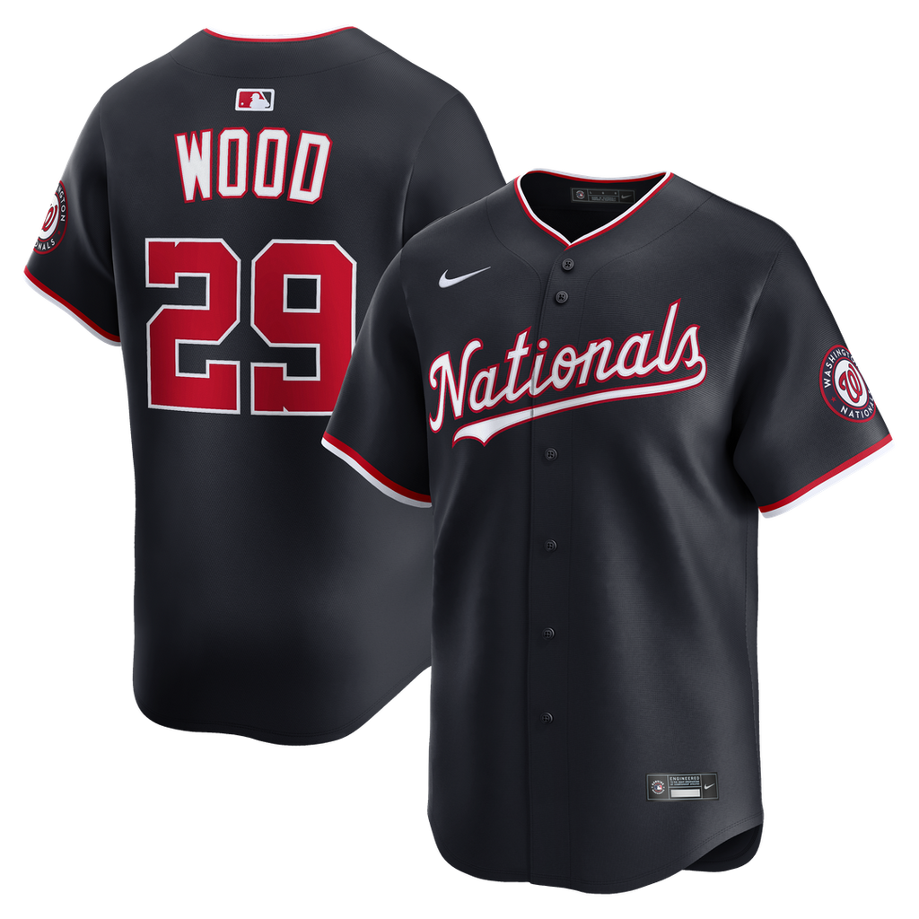 James Wood Washington Nationals Nike Alternate Limited Player Jersey - Navy Official MLB Team Apparel Baseball Fan Gear