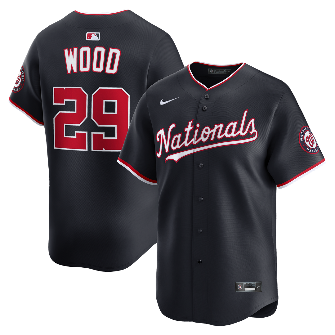James Wood Washington Nationals Nike Alternate Limited Player Jersey - Navy Official MLB Team Apparel Baseball Fan Gear