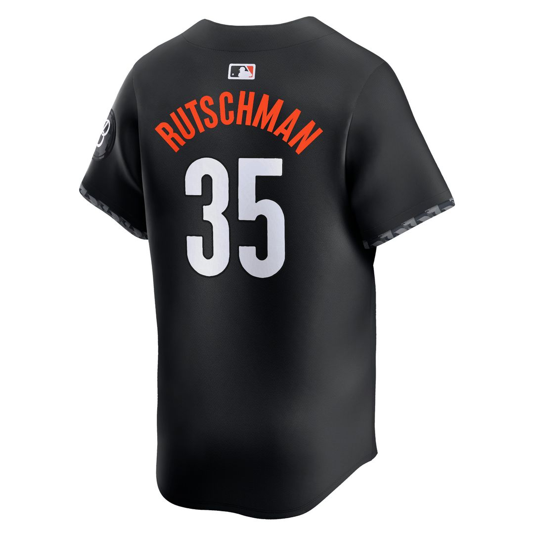 Adley Rutschman Baltimore Orioles Nike City Connect Limited Player Jersey - Black Official MLB Team Apparel Baseball Fan Gear