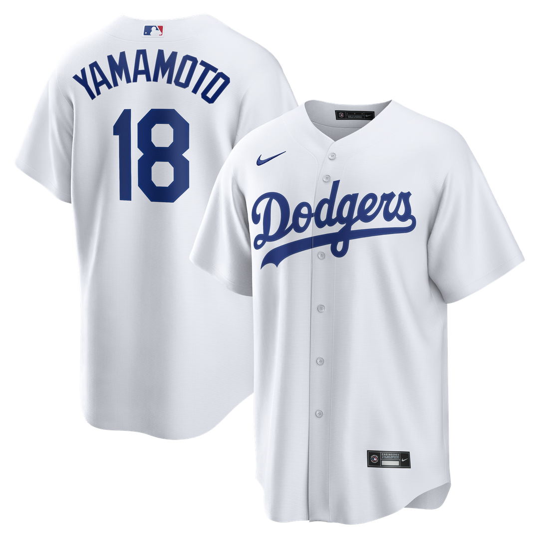 Yoshinobu Yamamoto Los Angeles Dodgers Nike Home Replica Jersey - White Official MLB Team Apparel Baseball Fan Gear