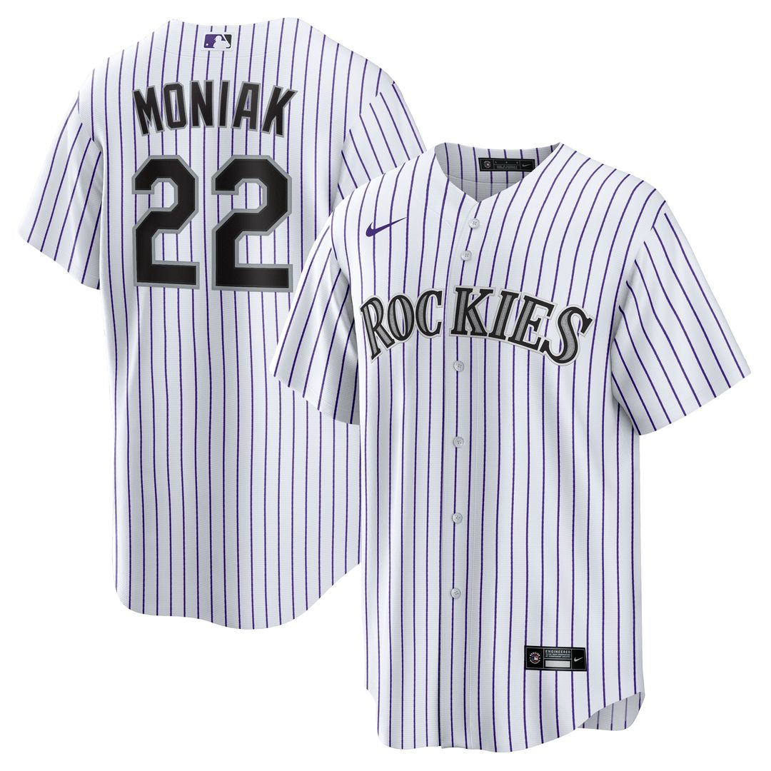 Mickey Moniak Colorado Rockies Nike Home Replica Jersey - White Official MLB Team Apparel Baseball Fan Gear