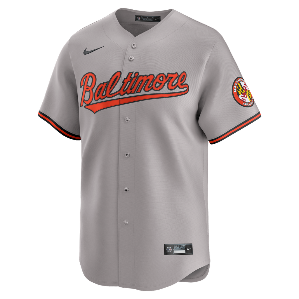 Baltimore Orioles Nike Road Limited Jersey - Gray Official MLB Team Apparel Baseball Fan Gear