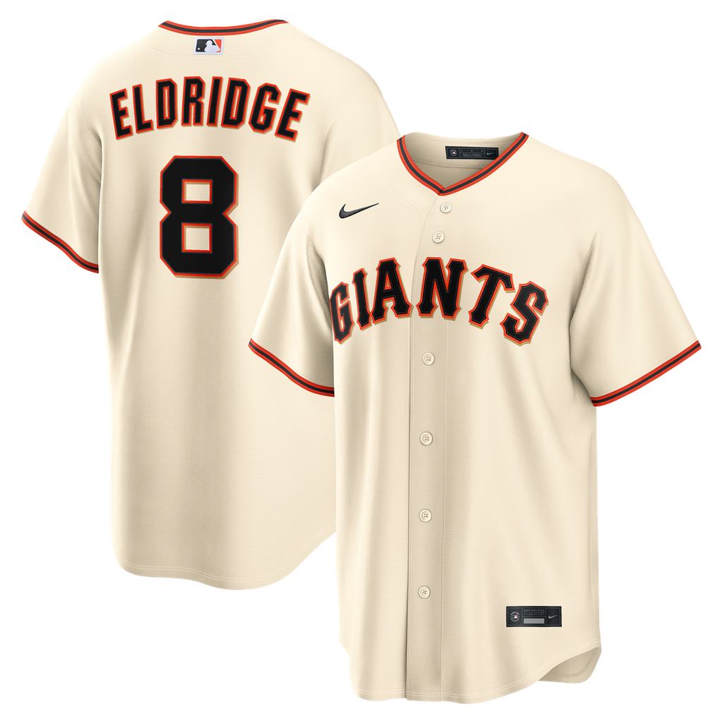 Bryce Eldridge San Francisco Giants Nike Home Replica Jersey - Cream Official MLB Team Apparel Baseball Fan Gear