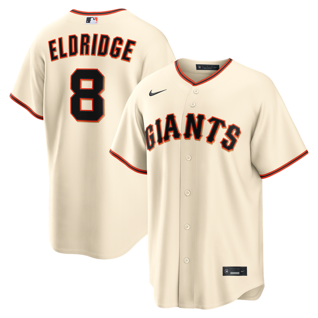 Bryce Eldridge San Francisco Giants Nike Home Replica Jersey - Cream Official MLB Team Apparel Baseball Fan Gear
