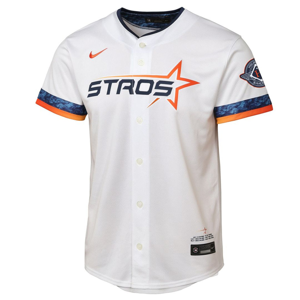Houston Astros Nike Youth 2025 City Connect Limited Jersey - White Official MLB Team Apparel Baseball Fan Gear