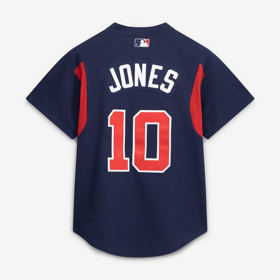 Chipper Jones Atlanta Braves Mitchell & Ness Authentic Batting Practice Jersey - Navy Official MLB Team Apparel Baseball Fan Gear