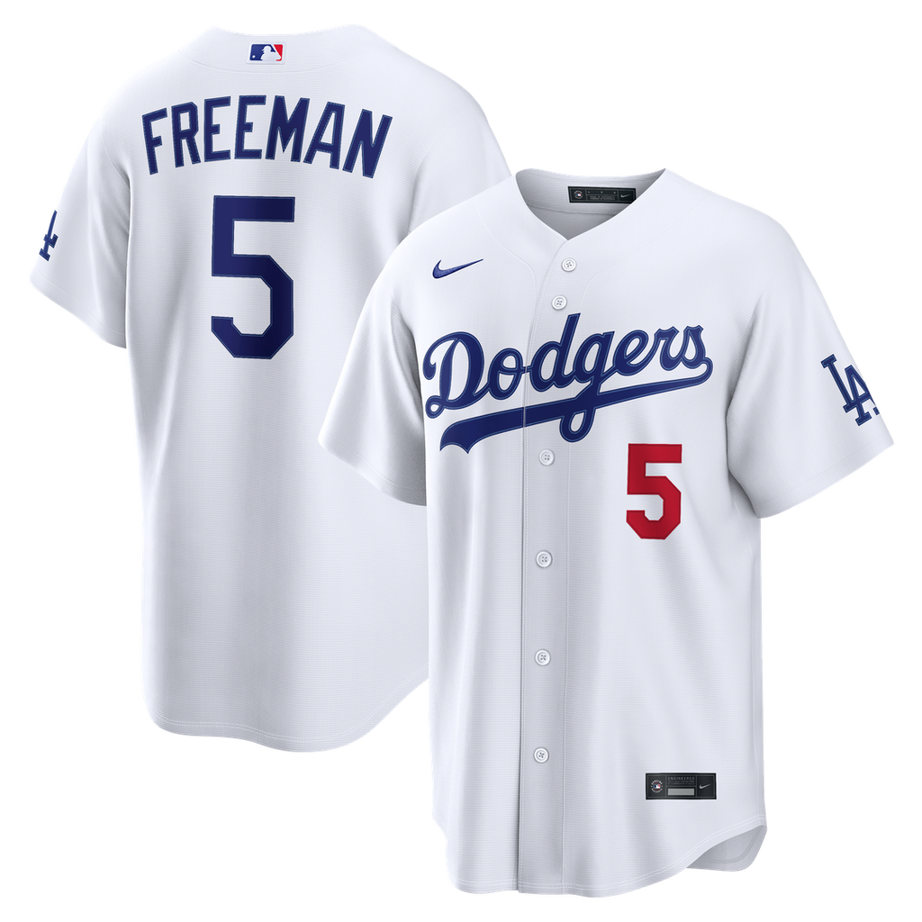 Freddie Freeman Los Angeles Dodgers Nike Home Stadium Jersey - White Official MLB Team Apparel Baseball Fan Gear