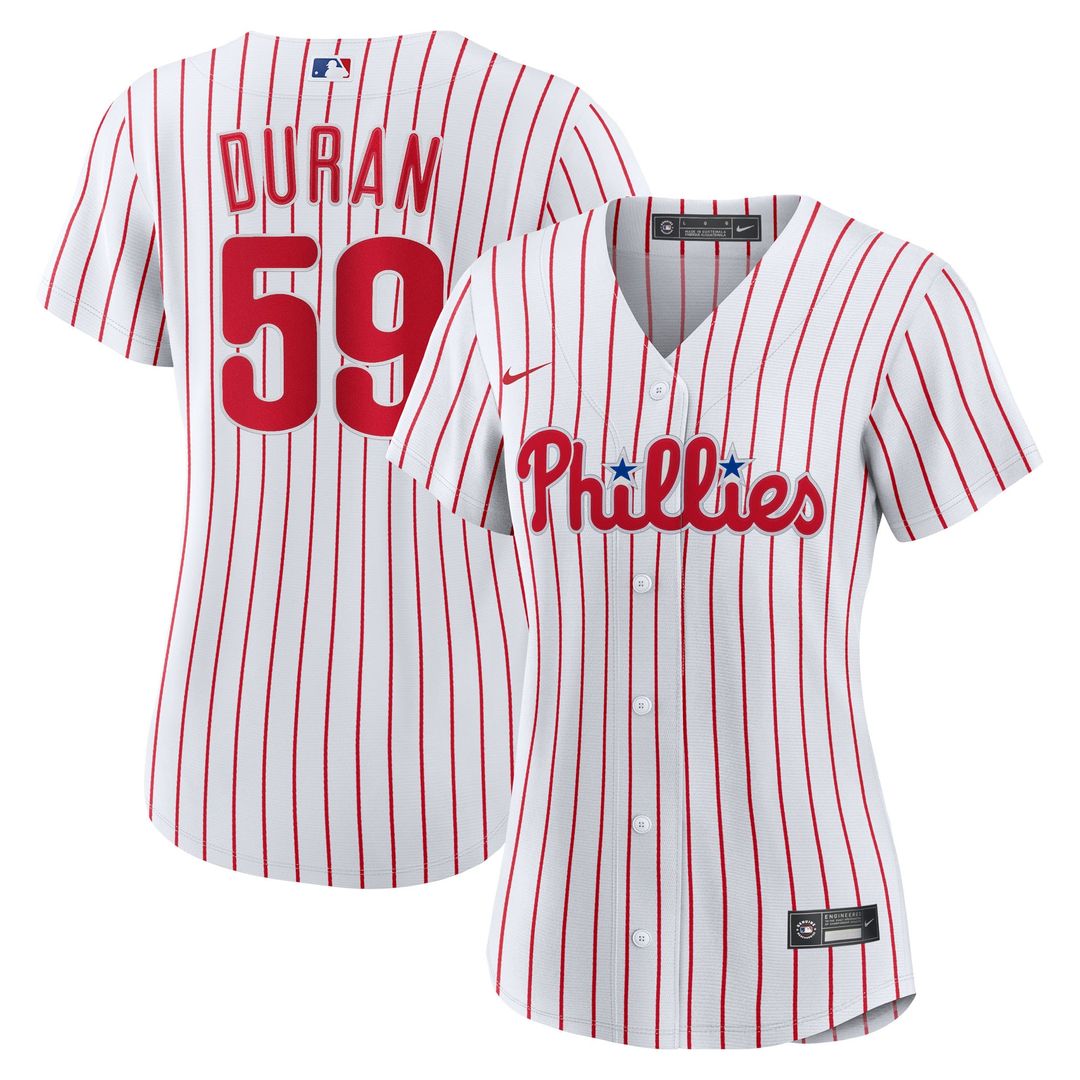 Jhoan Duran Philadelphia Phillies Nike Women's Home Replica Jersey - White Official MLB Team Apparel Baseball Fan Gear