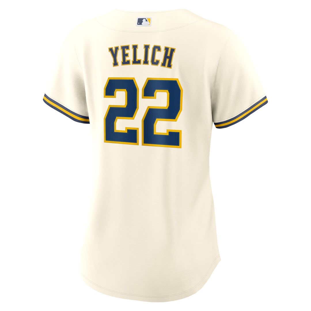 Christian Yelich Milwaukee Brewers Nike Women's Home Replica Jersey - White Official MLB Team Apparel Baseball Fan Gear