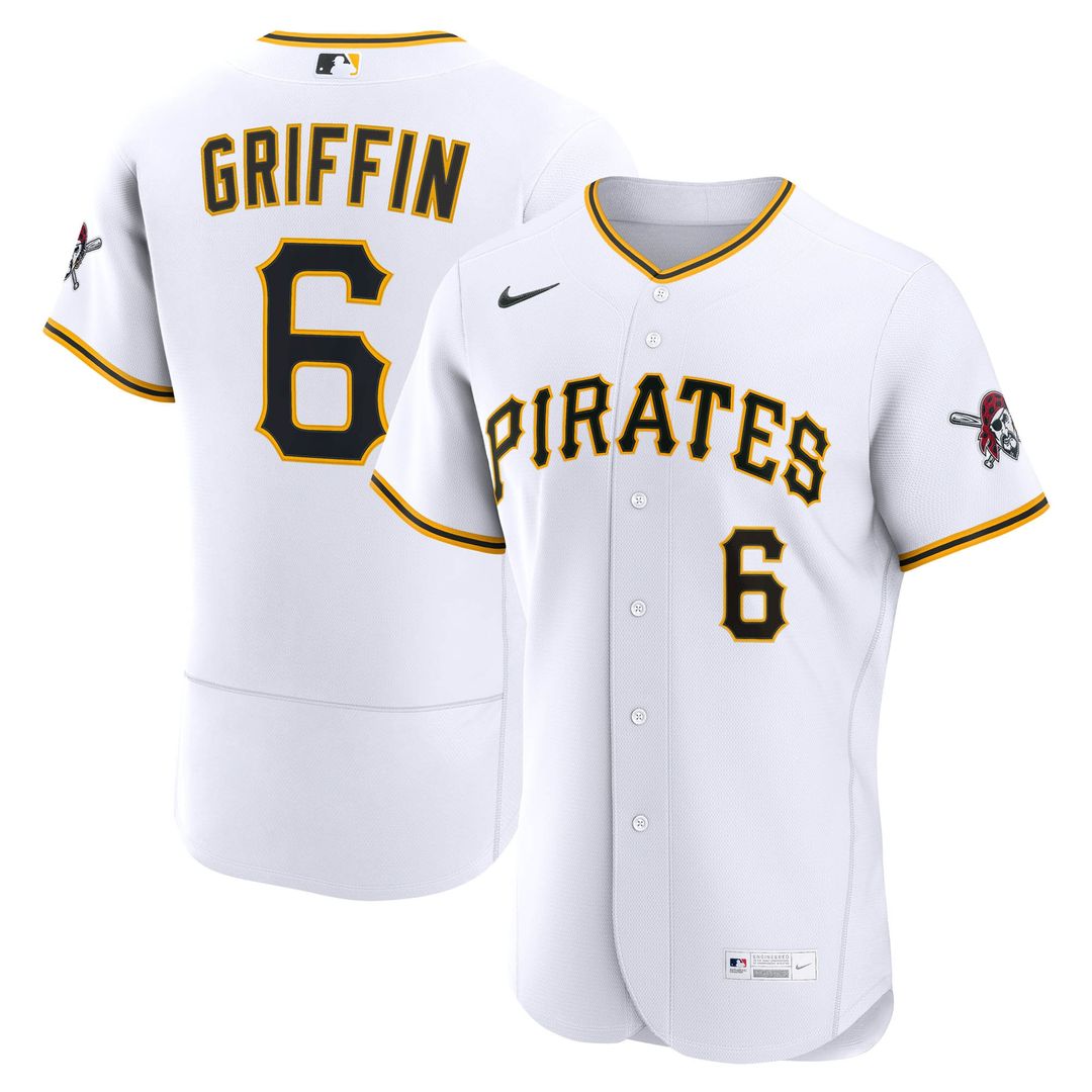 Konnor Griffin Pittsburgh Pirates Nike Home Authentic Jersey - White Official MLB Team Apparel Baseball Fan Gear