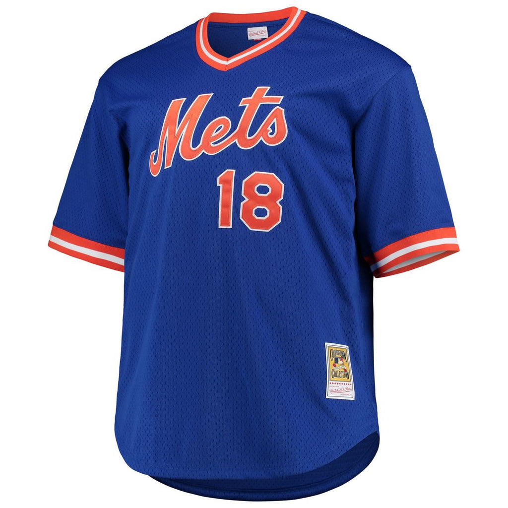 Darryl Strawberry New York Mets Mitchell & Ness Big & Tall Cooperstown Collection Mesh Batting Practice Jersey - Royal Official MLB Team Apparel Baseb