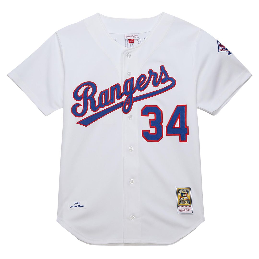 Nolan Ryan Texas Rangers Mitchell & Ness 1993 Cooperstown Collection Authentic Jersey - White Official MLB Team Apparel Baseball Fan Gear