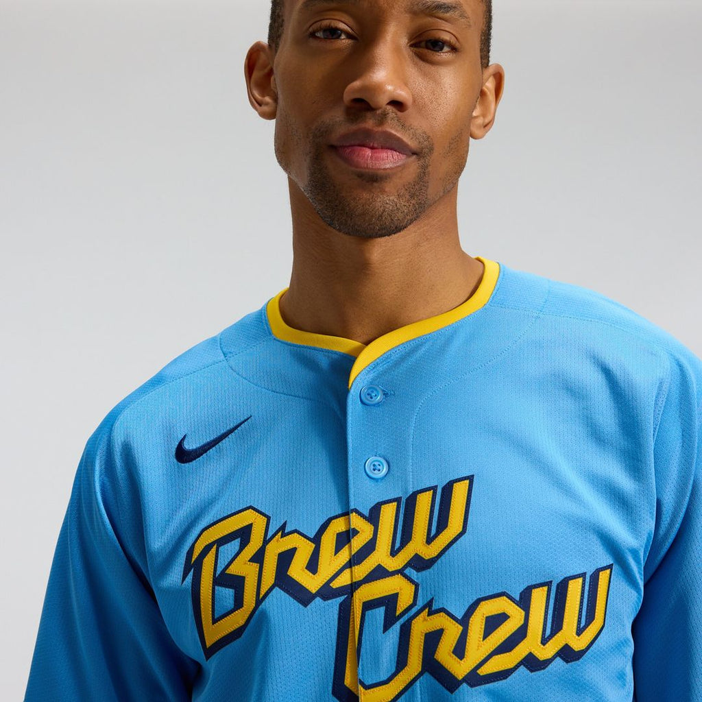 Milwaukee Brewers Nike City Connect Limited Jersey - Light Blue Official MLB Team Apparel Baseball Fan Gear