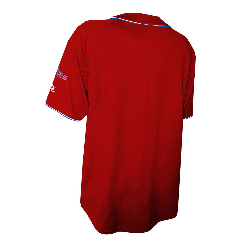 Philadelphia Phillies Stitches Team Color Full-Button Fashion Jersey - Red Official MLB Team Apparel Baseball Fan Gear