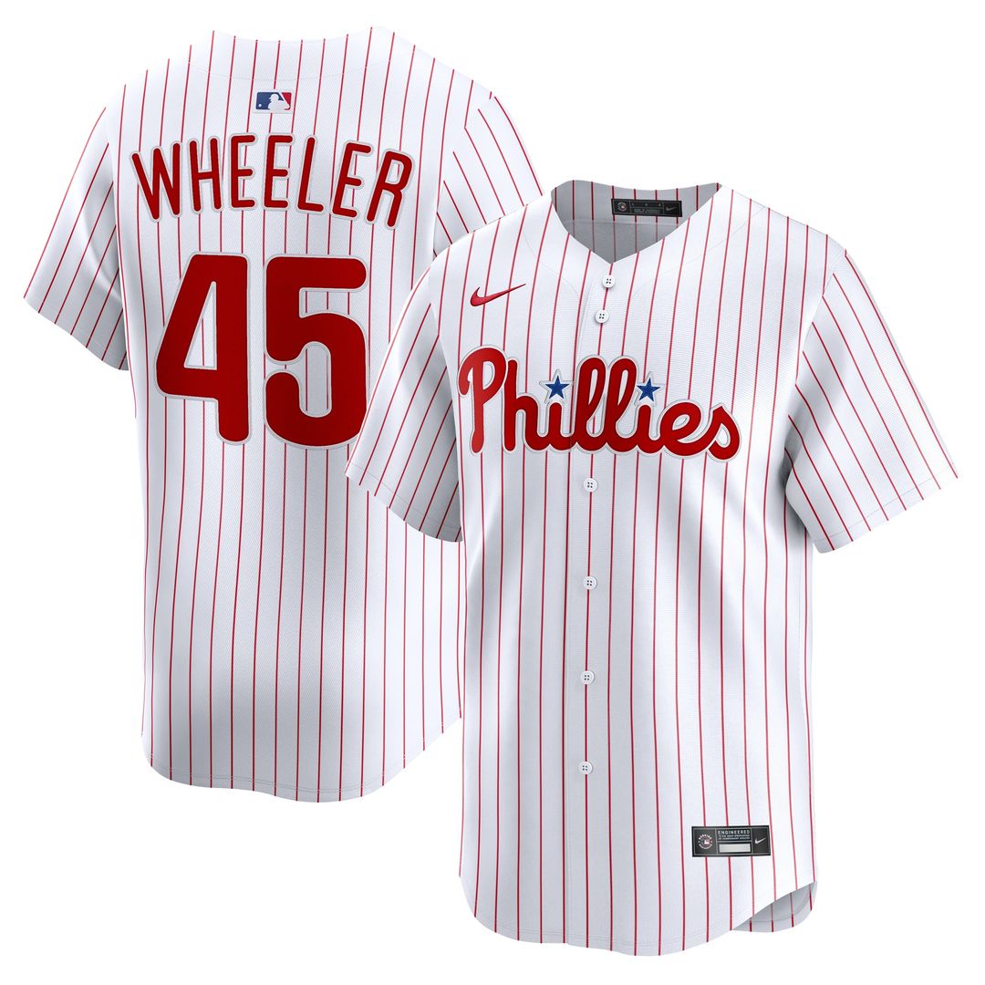 Zack Wheeler Philadelphia Phillies Nike Home Limited Player Jersey - White Official MLB Team Apparel Baseball Fan Gear
