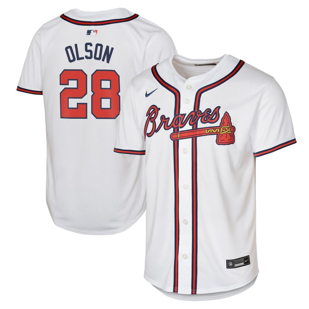 Matt Olson Atlanta Braves Nike Youth Home Limited Player Jersey - White Official MLB Team Apparel Baseball Fan Gear