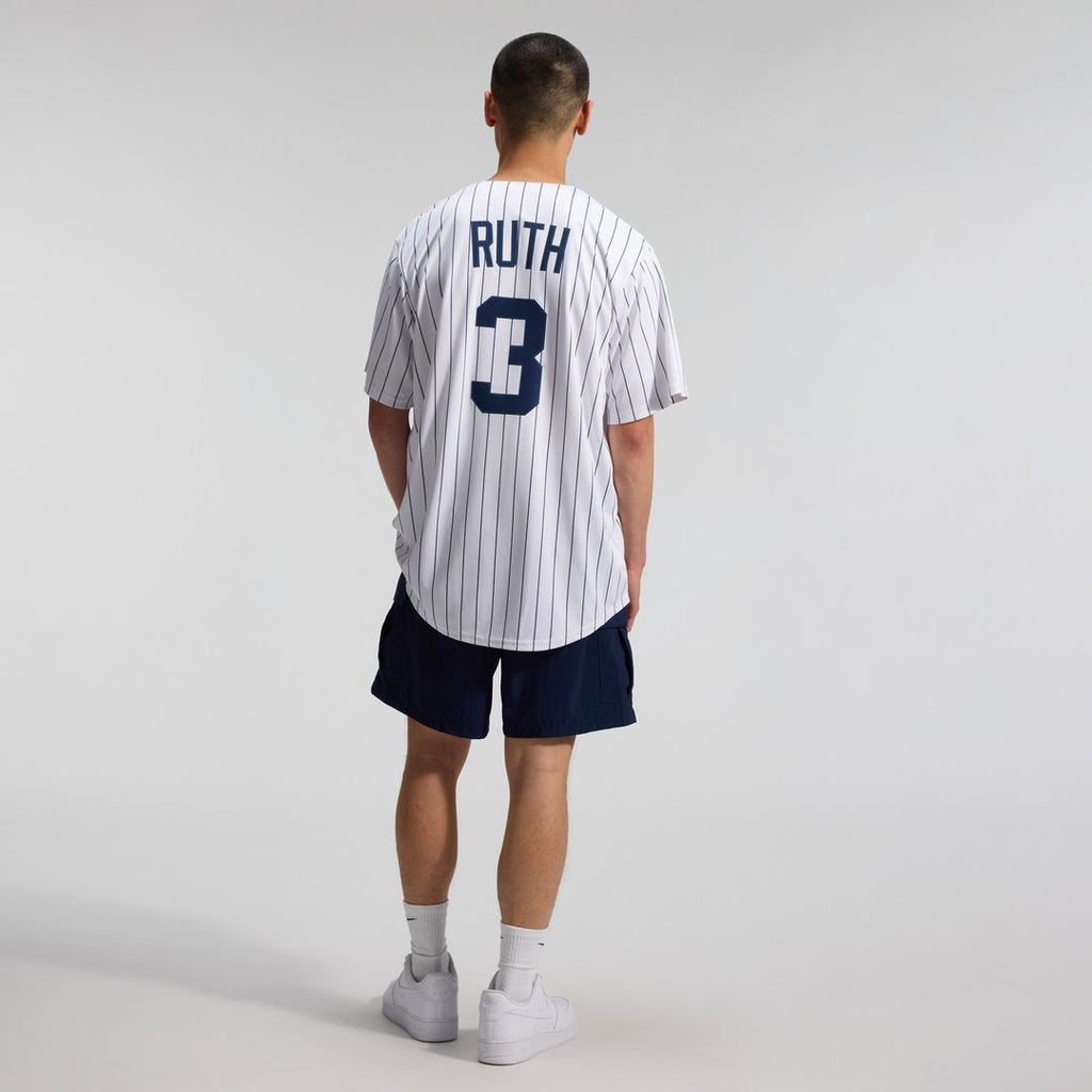Babe Ruth New York Yankees Nike Throwback Cooperstown Collection Limited Jersey - White Official MLB Team Apparel Baseball Fan Gear