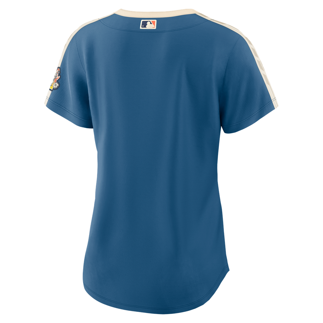 Milwaukee Brewers Nike Women's 2026 City Connect Stadium Jersey - Mineral Blue Official MLB Team Apparel Baseball Fan Gear