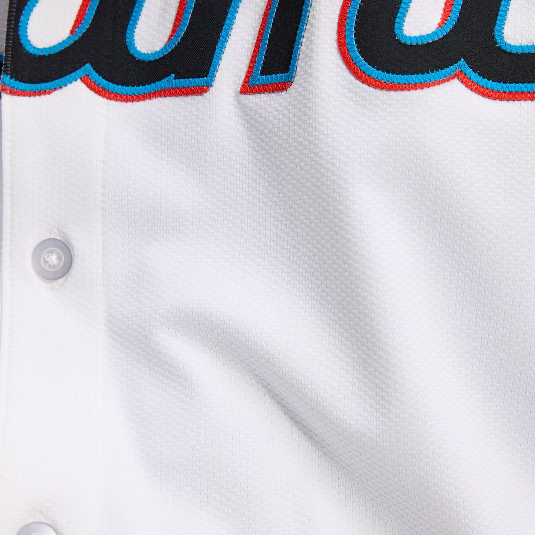 Miami Marlins Nike Home Elite Jersey - White Official MLB Team Apparel Baseball Fan Gear