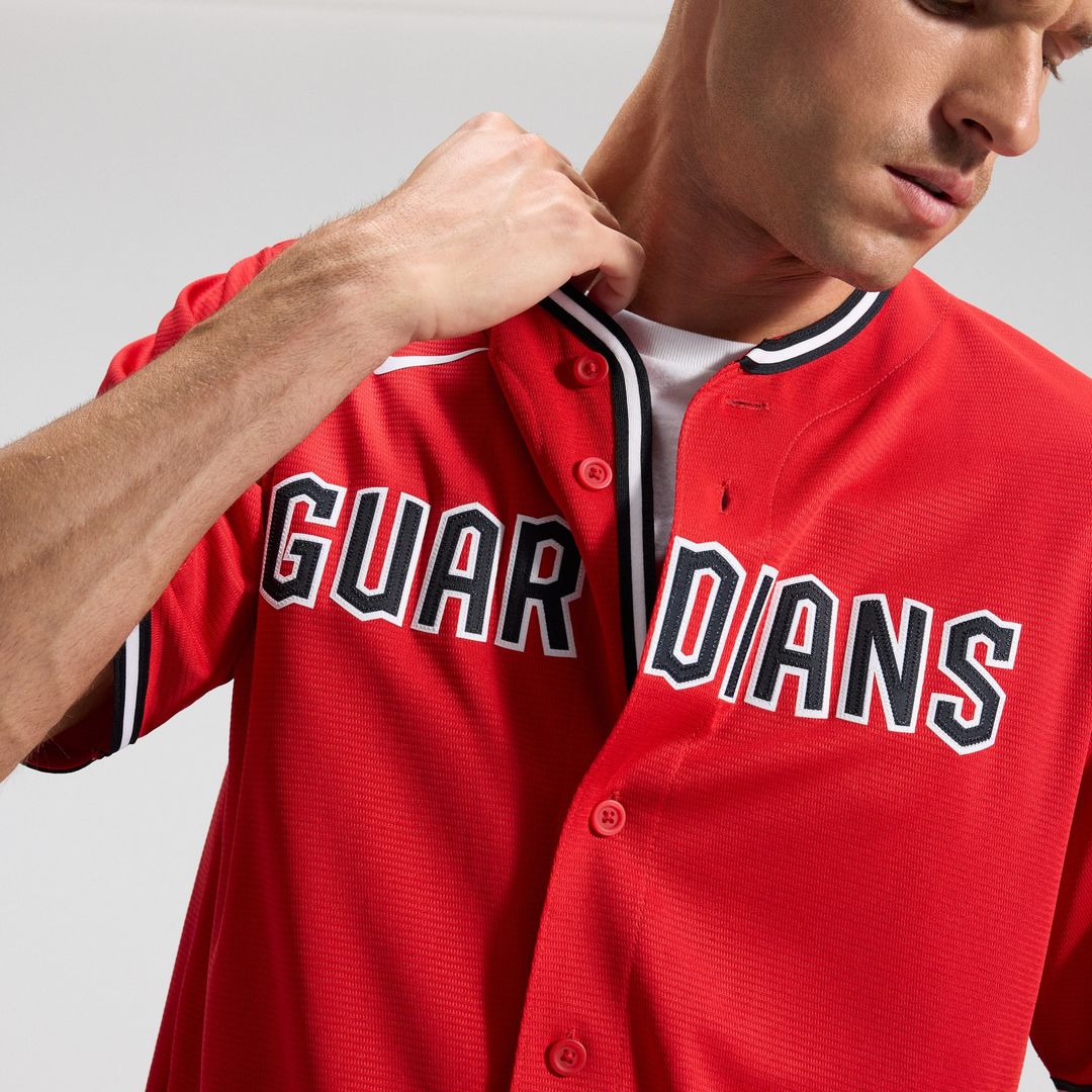 Cleveland Guardians Nike Alternate 2 Replica Jersey - Red Official MLB Team Apparel Baseball Fan Gear