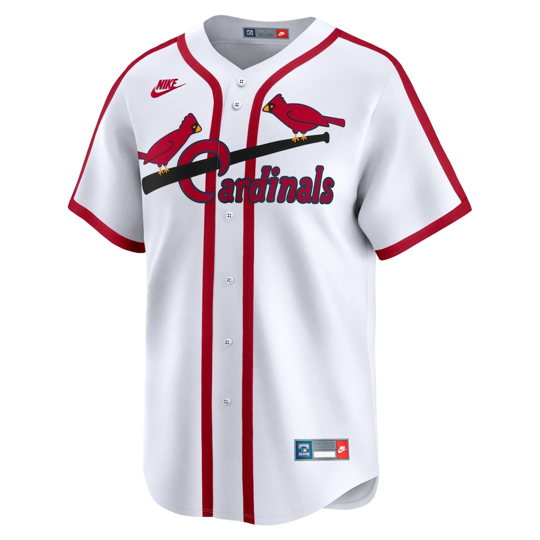 St. Louis Cardinals Nike Cooperstown Collection Limited Jersey - White Official MLB Team Apparel Baseball Fan Gear