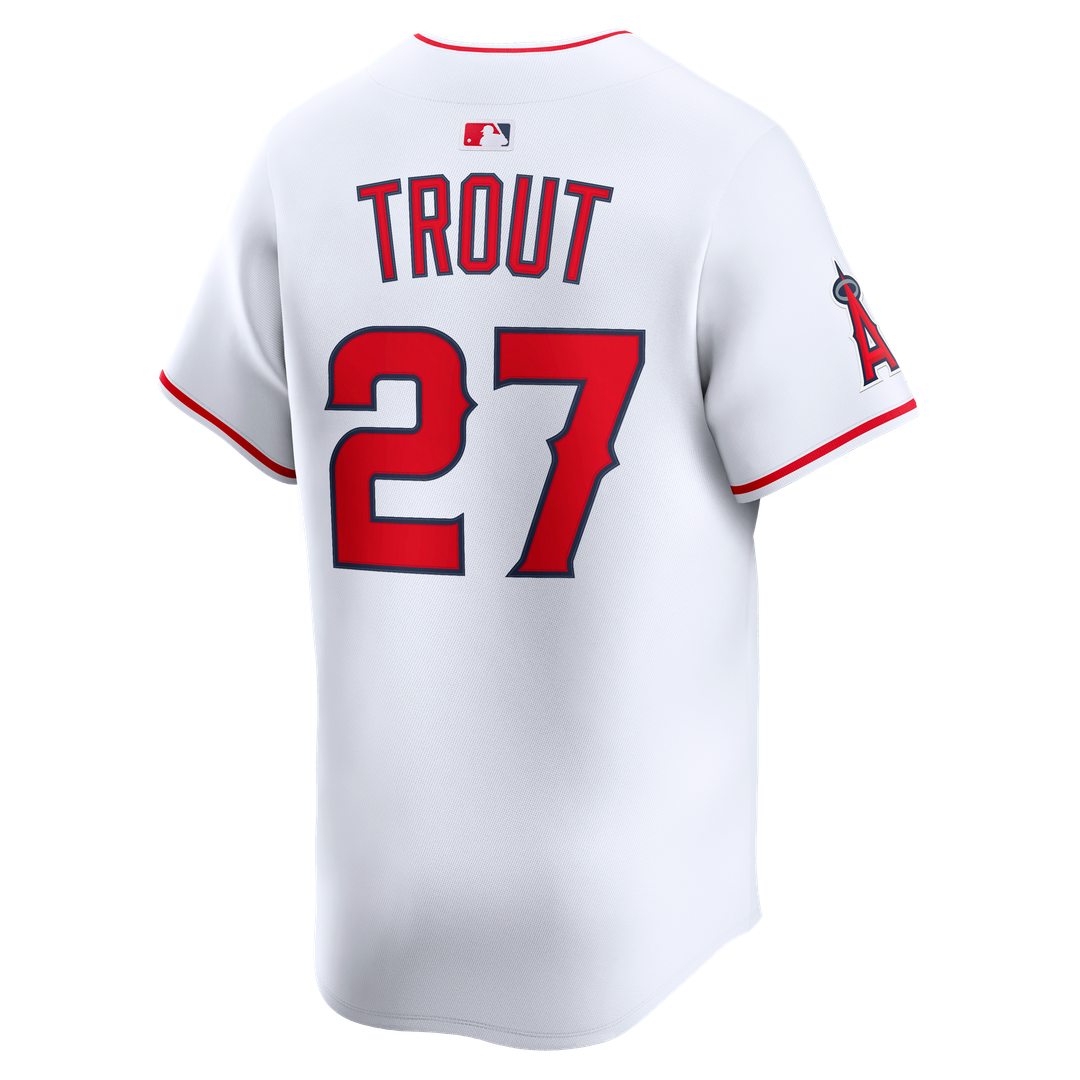 Mike Trout Los Angeles Angels Nike Home Limited Player Jersey - White Official MLB Team Apparel Baseball Fan Gear