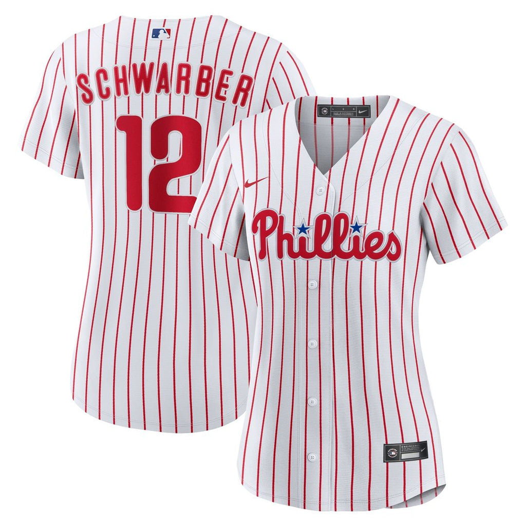 Kyle Schwarber Philadelphia Phillies Nike Women's Home Replica Jersey - White Official MLB Team Apparel Baseball Fan Gear