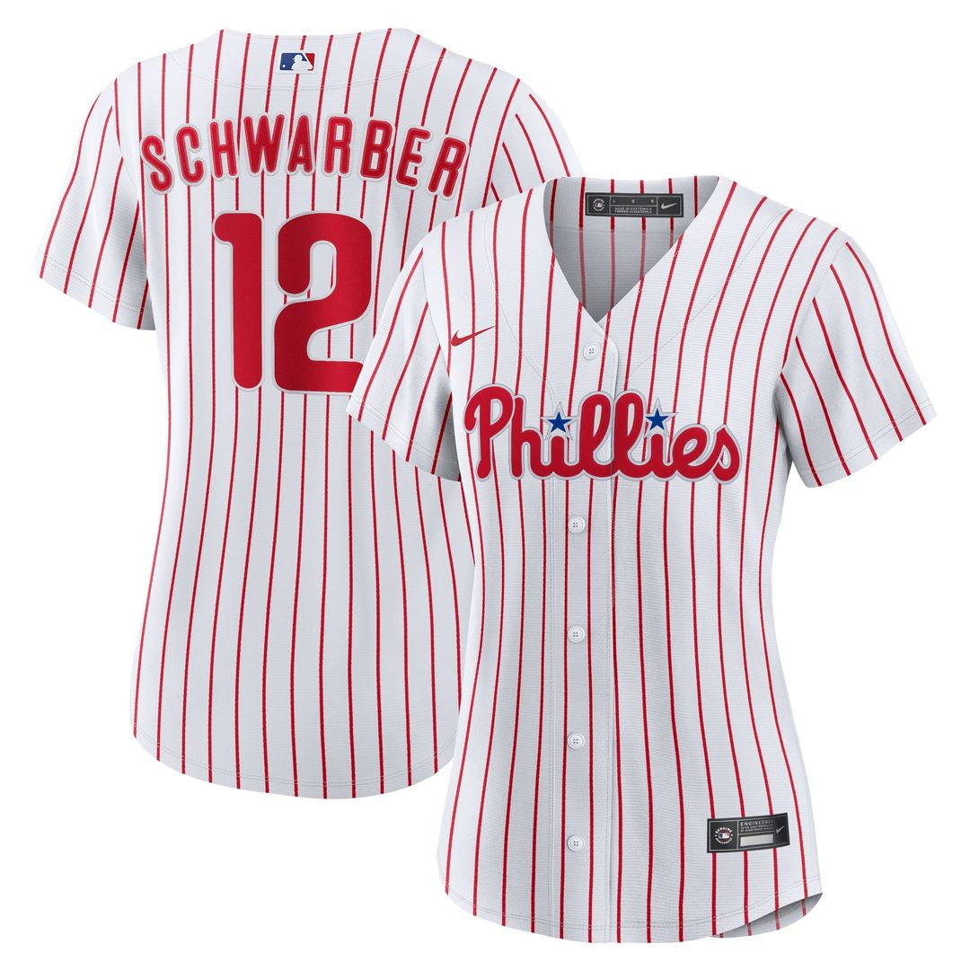 Kyle Schwarber Philadelphia Phillies Nike Women's Home Replica Jersey - White Official MLB Team Apparel Baseball Fan Gear