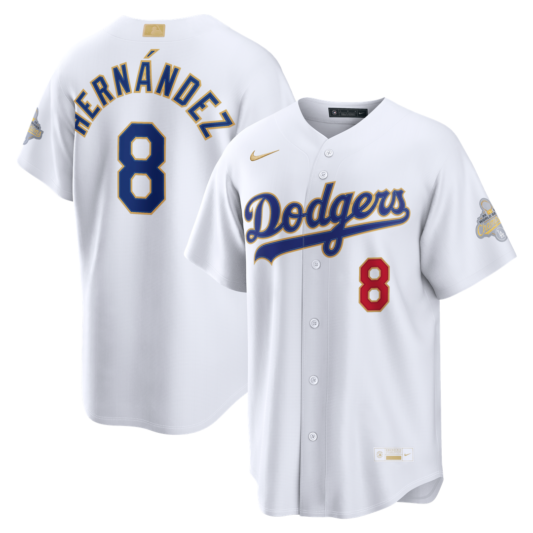 Enrique Hernández Los Angeles Dodgers Nike 2026 Gold Collection Stadium Jersey - White Official MLB Team Apparel Baseball Fan Gear