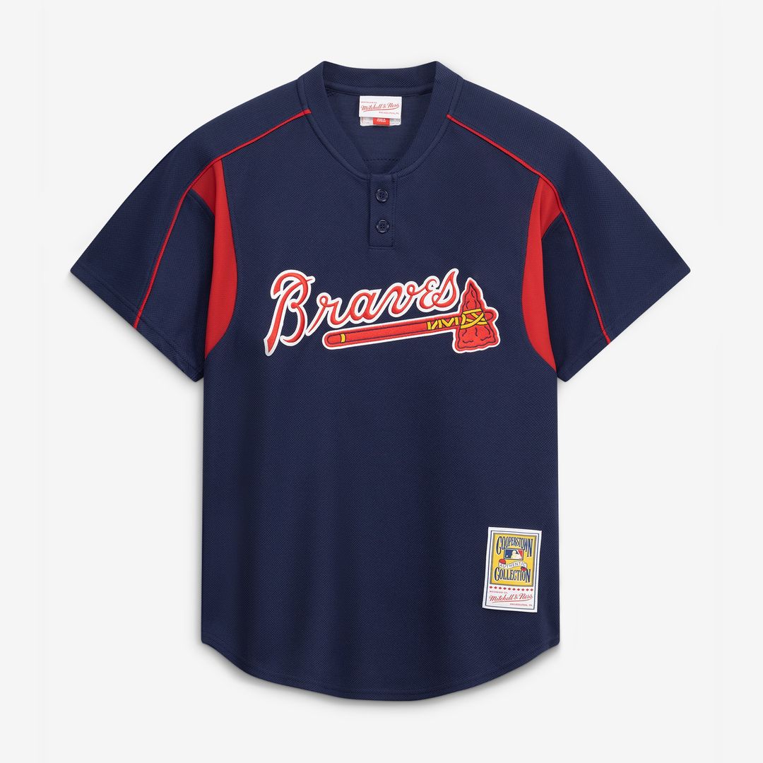 Chipper Jones Atlanta Braves Mitchell & Ness Authentic Batting Practice Jersey - Navy Official MLB Team Apparel Baseball Fan Gear