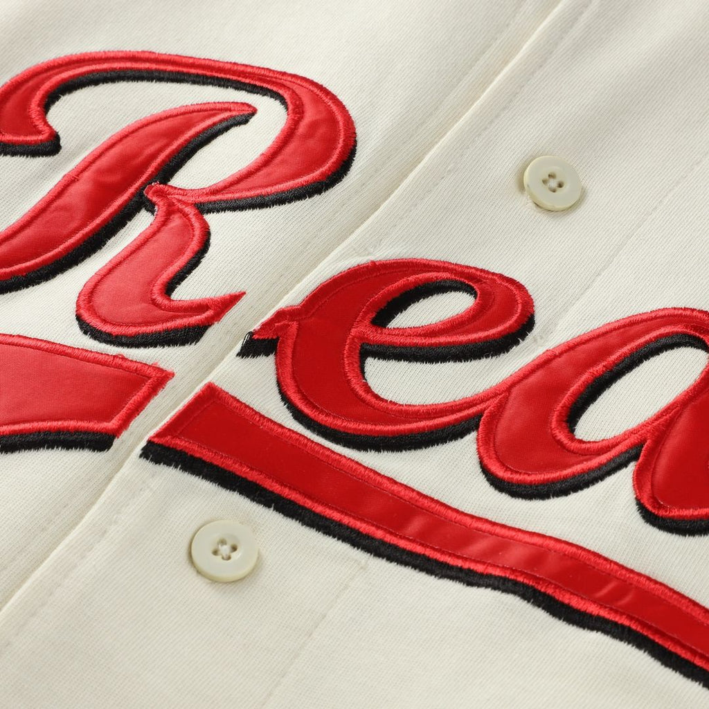 Cincinnati Reds Profile Big & Tall Two-Color Fashion Jersey - Cream/Red Official MLB Team Apparel Baseball Fan Gear